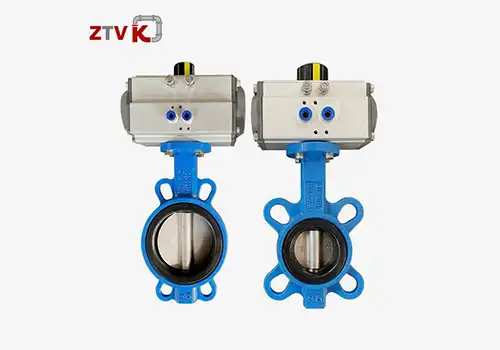 Working principle of double-acting butterfly valve